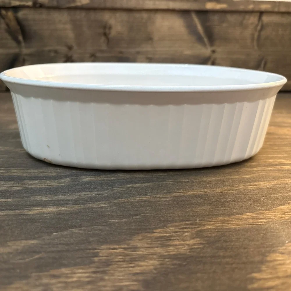 Corning Ware French White F-2-B 2.8 Lt & F-12-B 1.8 Lt Casserole Dishes No Lids